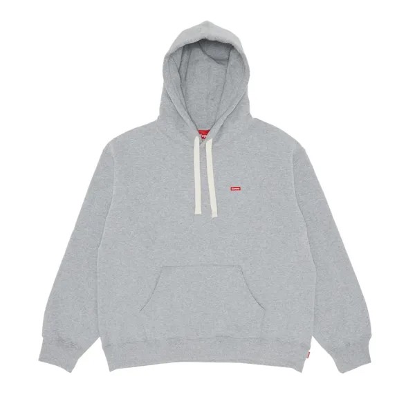 Толстовка Supreme Small Box с капюшоном и шнурком, Heather Grey