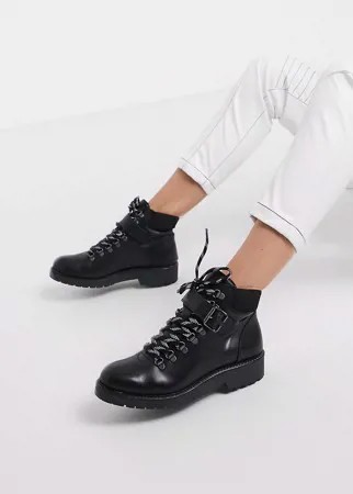 Черные кожаные походные ботинки Depp-Черный