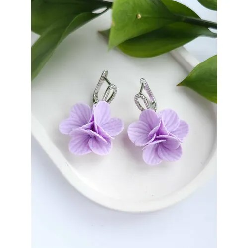 Серьги , сиреневый