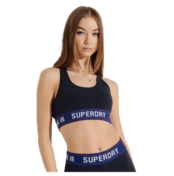 Спортивный бюстгальтер Superdry Sportstyle Essential Corp, черный