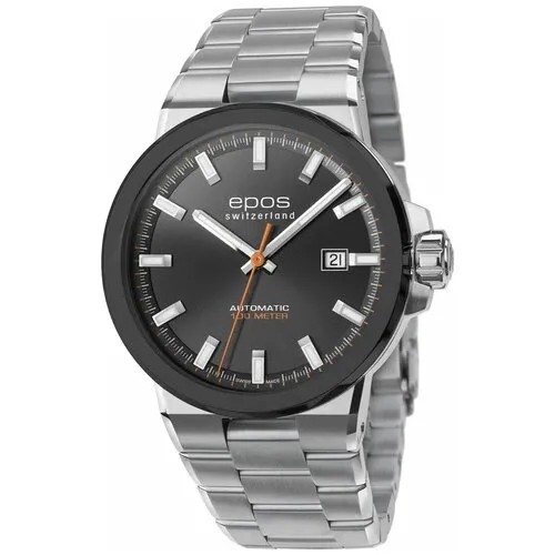 Наручные часы Epos Sportive, серебряный, черный