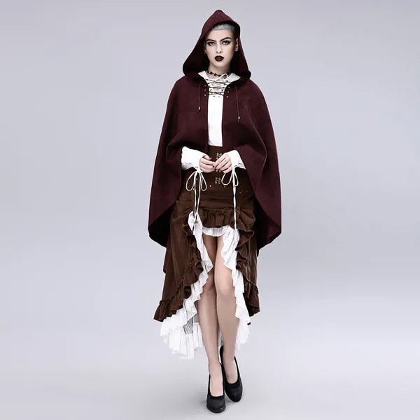 Европейский и американский новый стиль стимпанк Хэллоуин косплей из искусственной оленьей кожи бархатная накидка с капюшоном плащ куртка