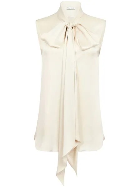 Nina Ricci рубашка с бантом, нейтральный цвет