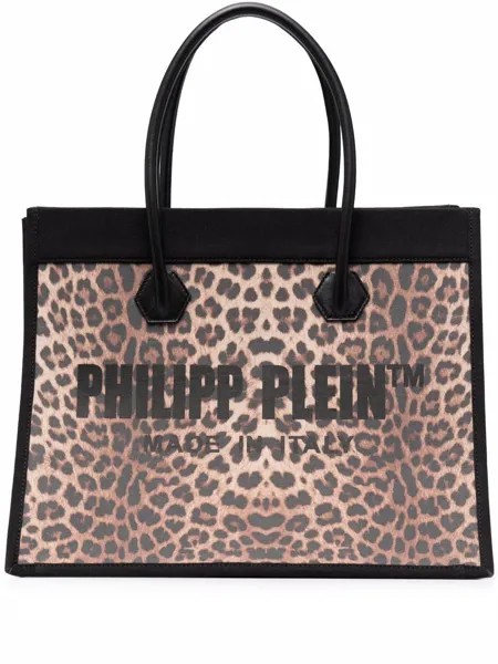 Philipp Plein сумка-тоут с леопардовым принтом