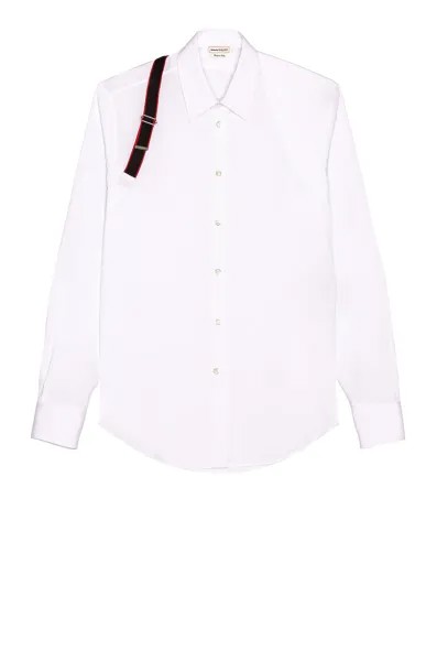 Рубашка Alexander Mcqueen Organic Stretch Popline, белый