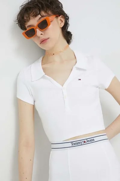 Поло Tommy Jeans, белый