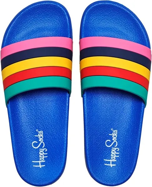 Сандалии Pool Slider Stripes Happy Socks, цвет Turquiose