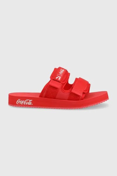 Шлепанцы для Coca Cola Puma, красный