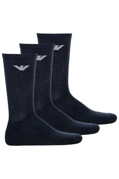 Длинные носки, 3 пары Emporio Armani, синий