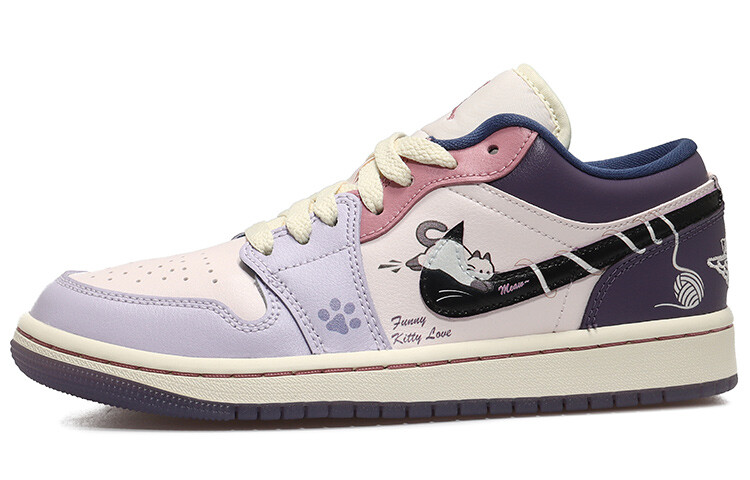Баскетбольные кроссовки Air 1 Vintage женские с низким верхом Pulse Magenta/Pulse Mint/Purple Rush Jordan