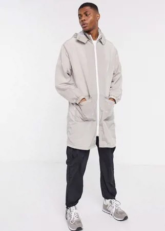 Светло-серый легкий тренч ASOS DESIGN