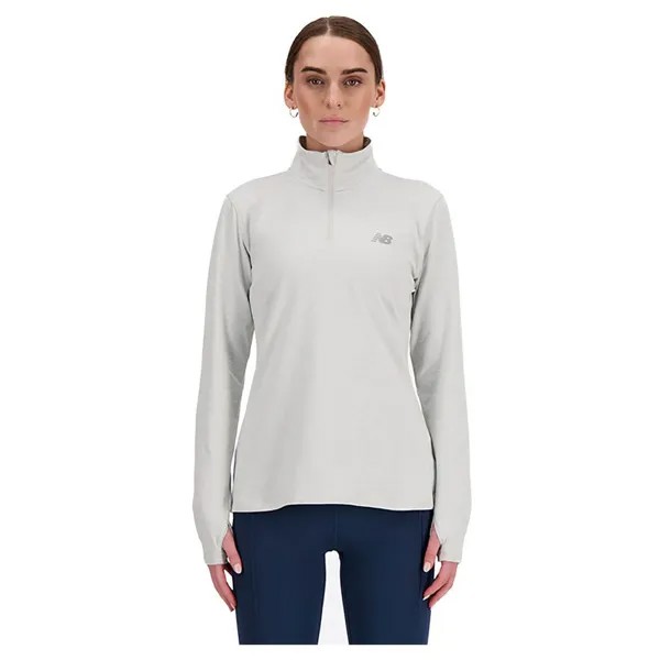 Спортивная футболка New Balance Sport Essentials Space Dye half zip, белый