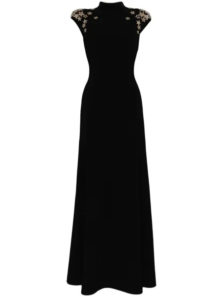 Jenny Packham вечернее платье Comet с вышивкой, черный
