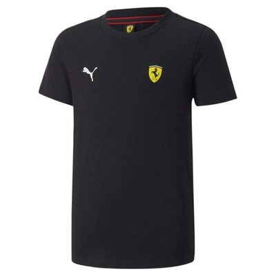Футболка Puma Sf Race с круглым вырезом и короткими рукавами для подростков, черные повседневные топы для мальчиков