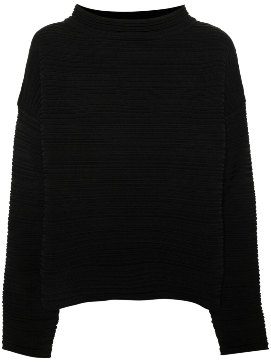 Плиссированная блузка с заниженными плечами Pleats Please Issey Miyake, черный