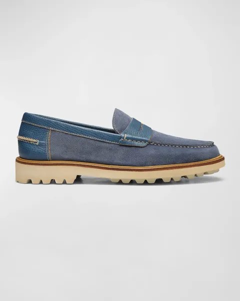 Мужские замшевые лоферы Jimmy 2 Penny Donald Pliner, цвет Light Blue