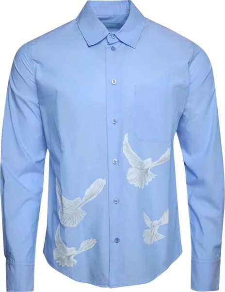 Рубашка 3.PARADIS Singing Birds Long-Sleeve 'Sky Blue', синий