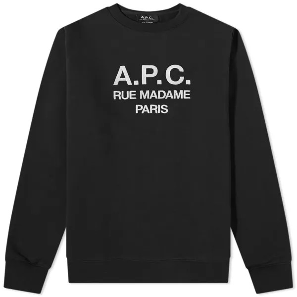 Толстовка A.P.C. Rufus Embroidered Logo Crew Sweat