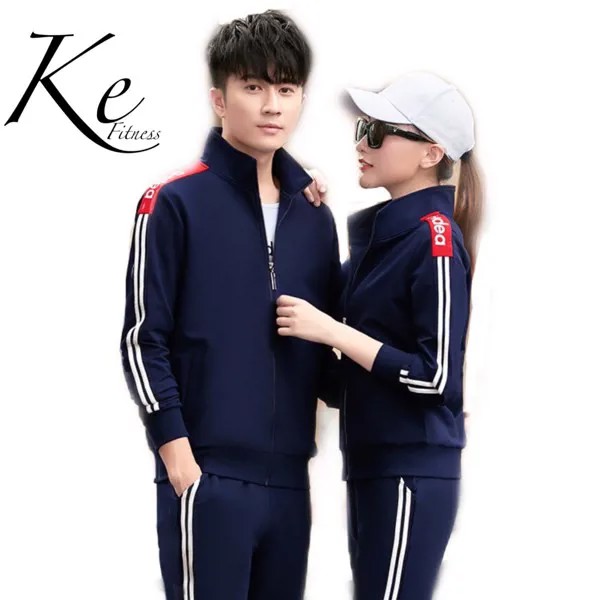 Повседневный Женский костюм KE Couple, новинка 2021, Модный корейский Повседневный Кардиган большого размера, костюм из трех предметов, спортивна...