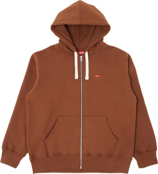 Толстовка Supreme Small Box Drawcord Zip Up Hooded Sweatshirt 'Brown', коричневый