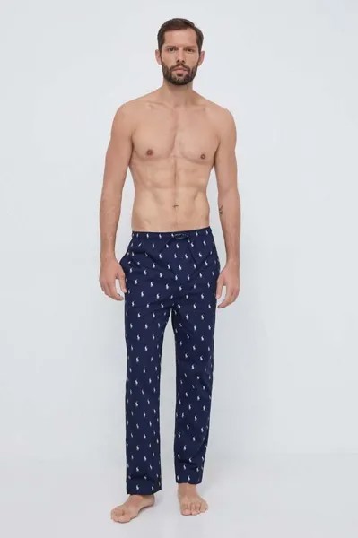 Хлопковые пижамные брюки Polo Ralph Lauren, темно-синий
