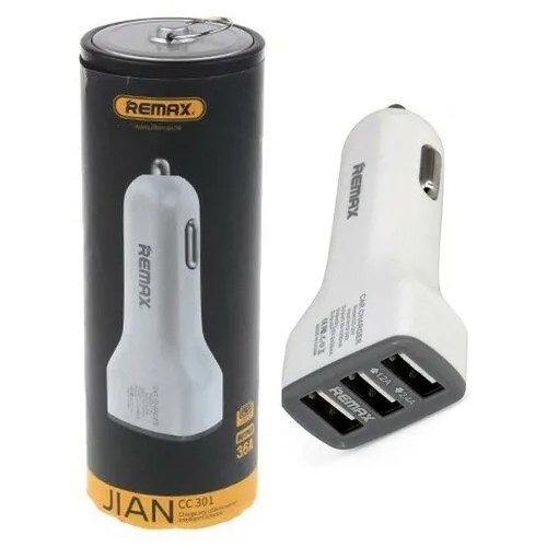 Автомобильное заряд. устр. Remax Jian RCC301 3USB 3.6A белое