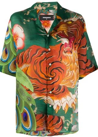 Dsquared2 рубашка с принтом Jungle Tiger