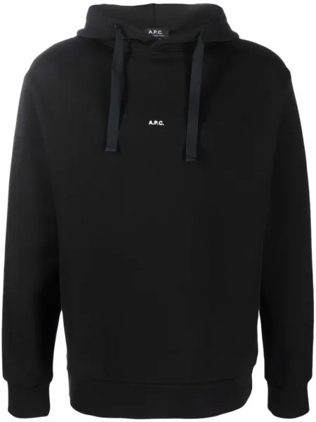 A.P.C. худи Larry с логотипом, черный