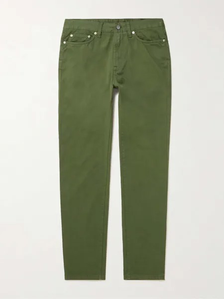 Брюки Roamer Slim Fit из хлопкового твила Outerknown, зеленый