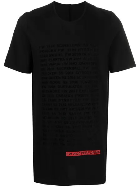 Rick Owens DRKSHDW футболка с графичным принтом