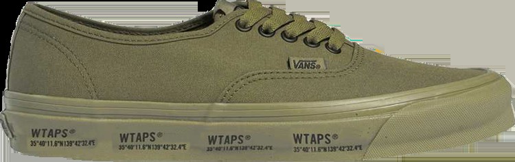 Кеды Vans WTAPS x OG Authentic LX Olive Drab, зеленый