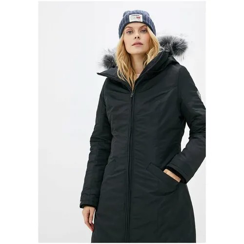 Парка женская на овчине DASTI Mont Blanc Jet Black Long размер 42