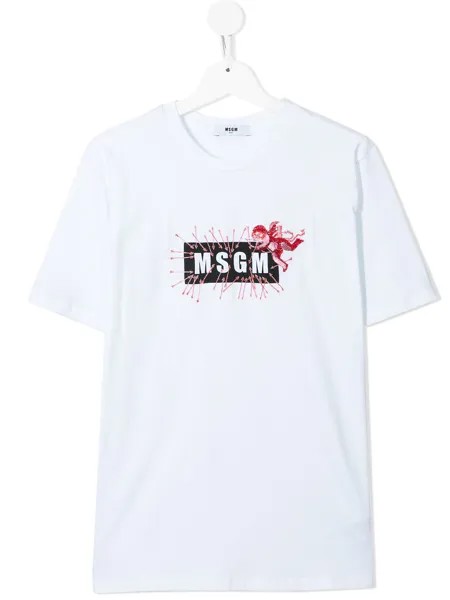 MSGM Kids футболка с логотипом