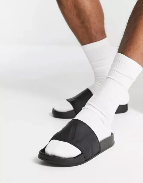 Черные шлепанцы ASOS