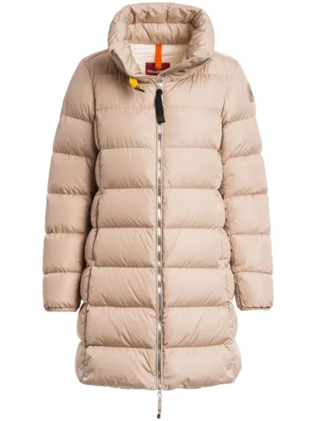 Parajumpers пуховик с нашивкой-логотипом, нейтральный цвет