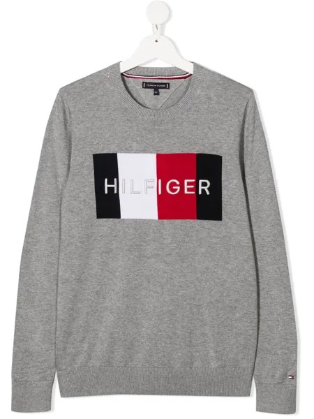Tommy Hilfiger Junior джемпер с вышитым логотипом