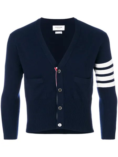 Thom Browne классический кардиган с V-образным вырезом, синий