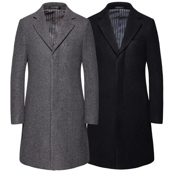 Мужской мешковатый Тренч, длинная куртка, верхняя одежда, официальное Офисное рабочее повседневное пальто большого размера, модель 2022 года