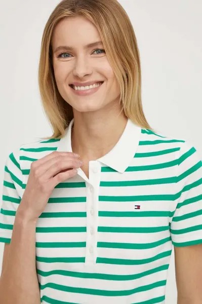 Поло Tommy Hilfiger, зеленый