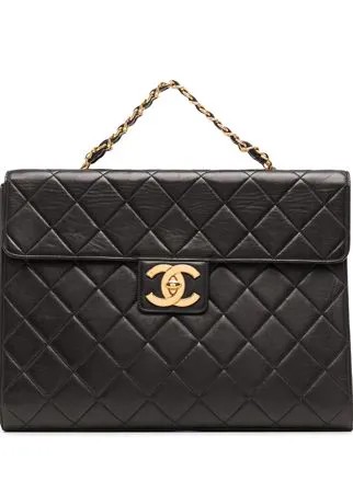 Chanel Pre-Owned стеганый портфель 1995-го года с логотипом CC