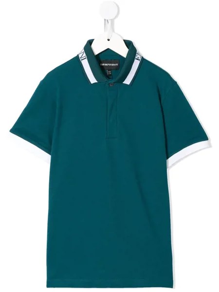 Emporio Armani Kids рубашка поло с короткими рукавами и логотипом