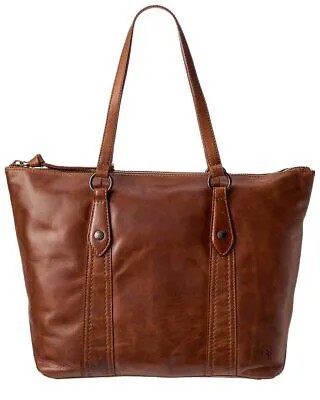 Женская кожаная сумка-шоппер на молнии Frye Melissa, коричневая
