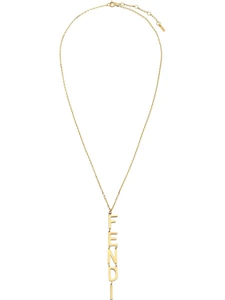 Fendi колье с подвеской-логотипом