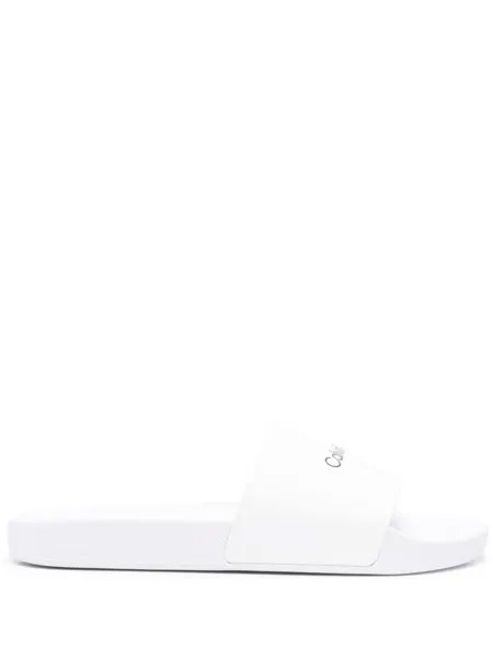 Calvin Klein шлепанцы с логотипом, белый