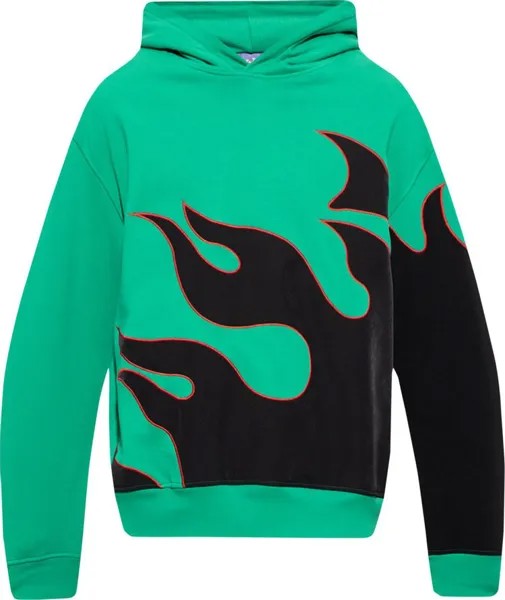 Худи Just Don Flame Hoodie 'Green/Black', зеленый