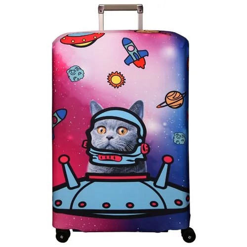 Чехол для чемодана ROUTEMARK Ракета SP180 L/XL, розовый