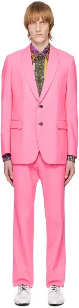 Розовый костюм с двумя пуговицами Dries Van Noten
