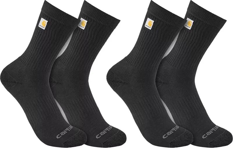 Мужские носки с логотипом Carhartt средней плотности — 2 шт., черный