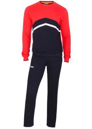 Тренировочный костюм Jogel Jcs-4201-621, хлопок, черный/красный/белый (Xxxl)