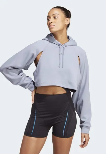 Толстовка adidas Performance HIIT AEROREADY CROP TRAINING, цвет silver violet